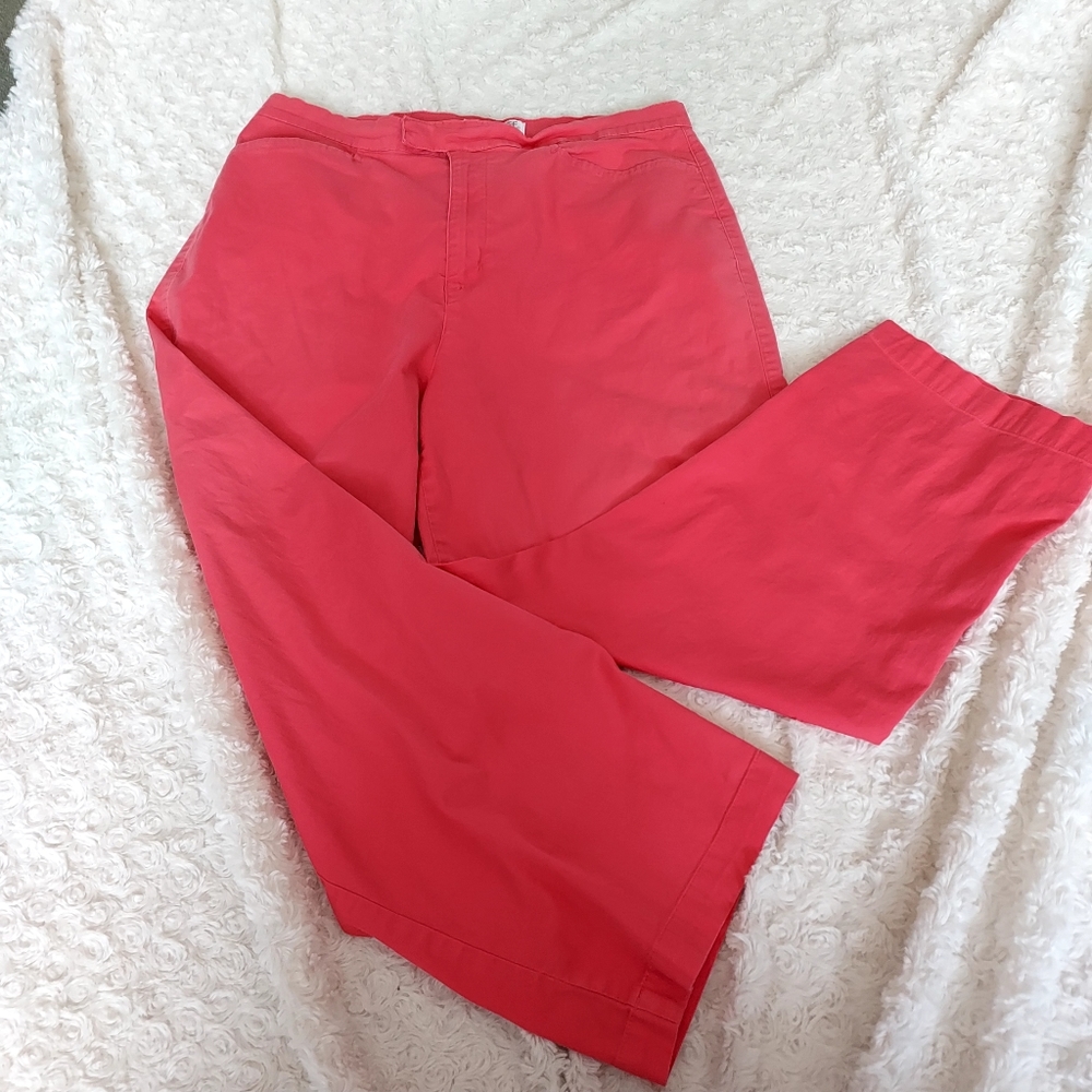 Cherokee Stretch coral pink cotton pants size 10 Casual Everyday